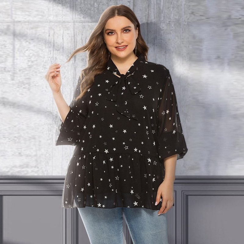 Plus-Size-Chiffon-Blouse-Shirt-Women-Summer-Bow-Tie-Collar-Long-Sleeve-Start-Print-Casual-Long_93a64fce-bd92-44fa-b91f-b67a5ed30231